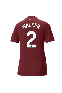 Manchester City Kyle Walker #2 Fotballdrakt Tredje Klær Dame 2024-25 Korte ermer